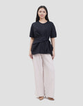 Connexion Knotted Waist Loose Blouse Wanita