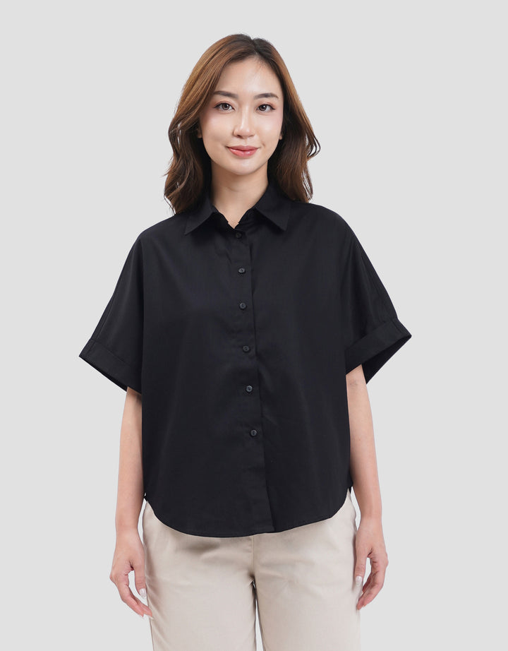 Connexion Dolman Loose Gingham Kemeja Wanita