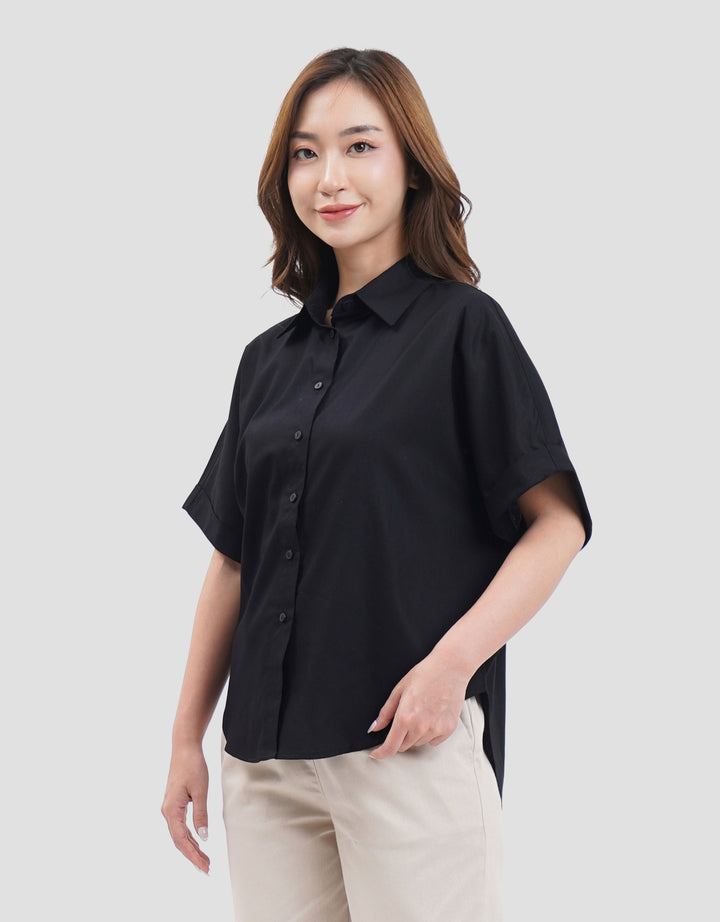 Connexion Dolman Loose Gingham Kemeja Wanita