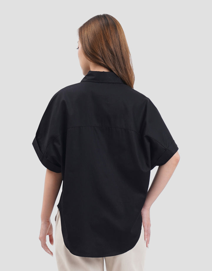 Connexion Dolman Loose Gingham Kemeja Wanita