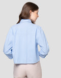 CONNEXION BUTTONED SLEEVE KEMEJA CROP WANITA