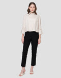 CONNEXION BUTTONED SLEEVE KEMEJA CROP WANITA