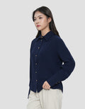 CONNEXION METAL BUTTON WIDE CUFF KEMEJA WANITA