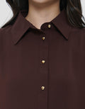CONNEXION METAL BUTTON WIDE CUFF KEMEJA WANITA