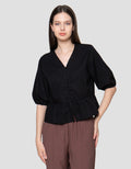Connexion Sleve With Button 3/4 Blouse Wanita