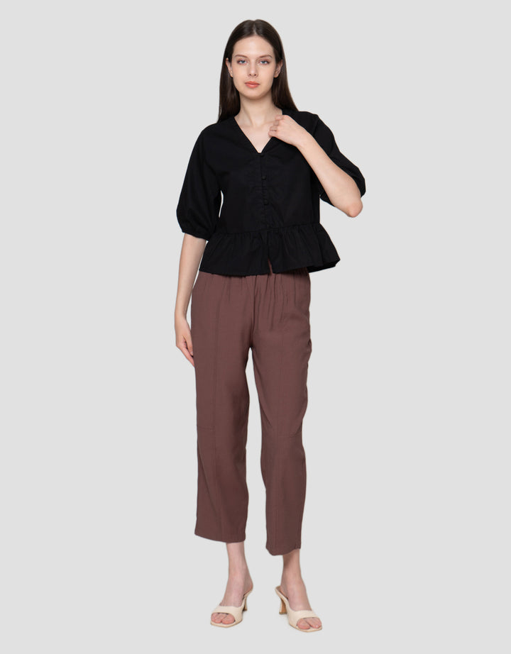 Connexion Sleve With Button 3/4 Blouse Wanita