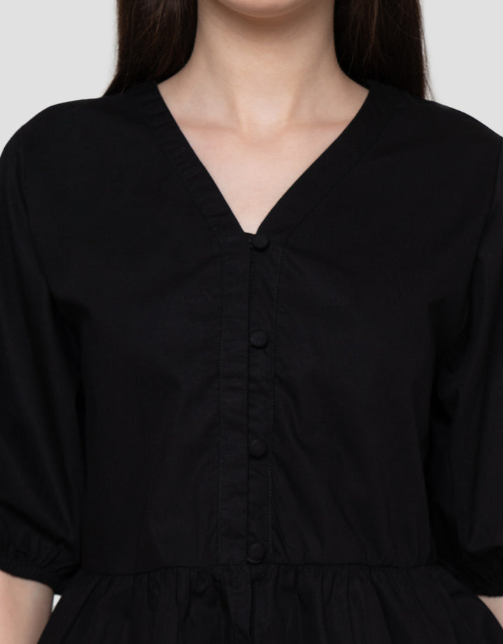 Connexion Sleve With Button 3/4 Blouse Wanita