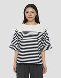 CONNEXION SHOULDER BUTTONS BLOUSE WANITA