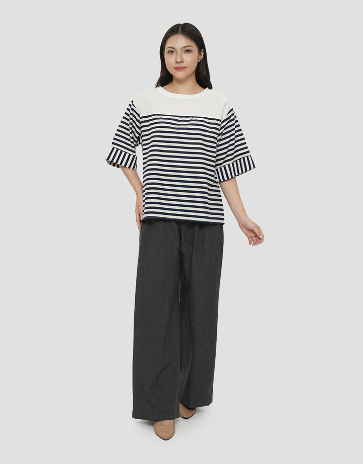CONNEXION SHOULDER BUTTONS BLOUSE WANITA