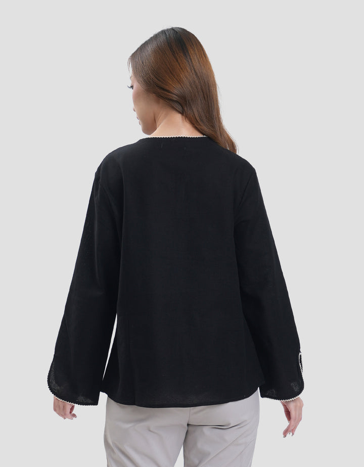 Connexion Lock Scalops Embro Blouse Wanita