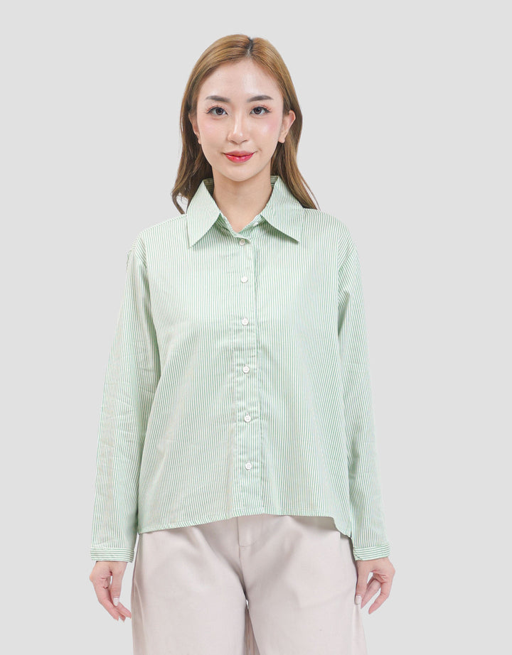 MxM Stripes Kemeja Basic Wanita