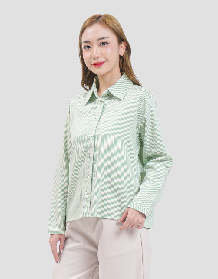 MxM Stripes Kemeja Basic Wanita