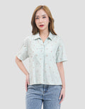 MxM Stripes Kemeja Lengan Pendek Wanita