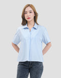 MxM Stripes Kemeja Lengan Pendek Wanita