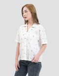 MxM Stripes Kemeja Lengan Pendek Wanita