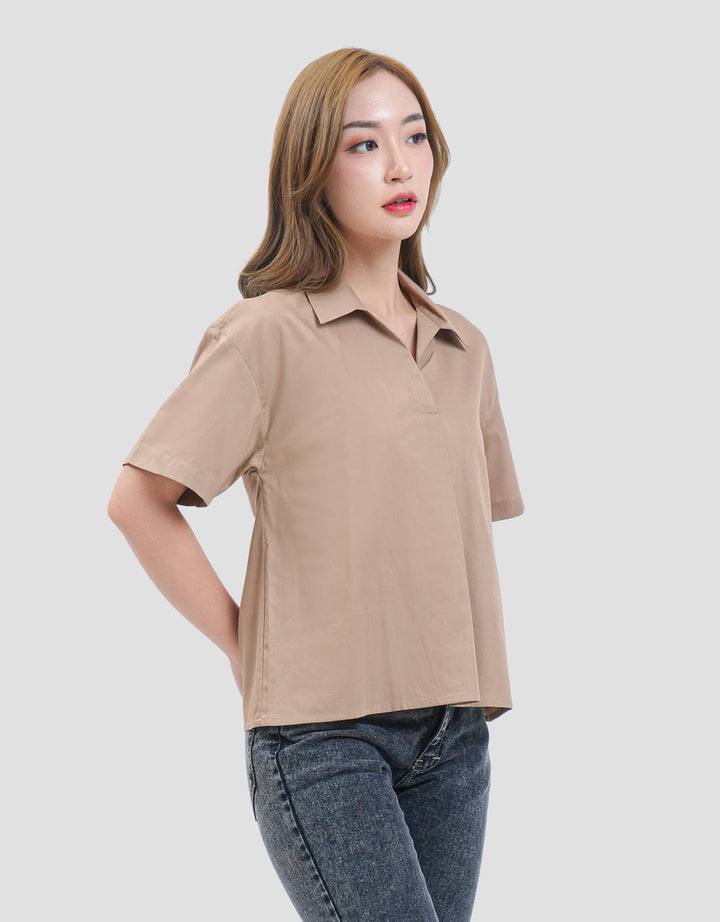 MxM Stripes Kemeja Lengan Pendek Wanita