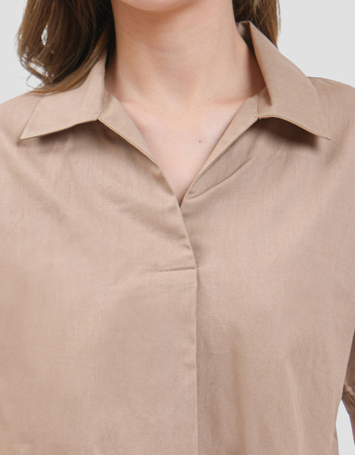 MxM Stripes Kemeja Lengan Pendek Wanita