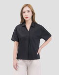 MxM Stripes Kemeja Lengan Pendek Wanita