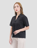 MxM Stripes Kemeja Lengan Pendek Wanita