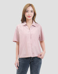 MxM Stripes Kemeja Lengan Pendek Wanita