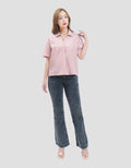 MxM Stripes Kemeja Lengan Pendek Wanita