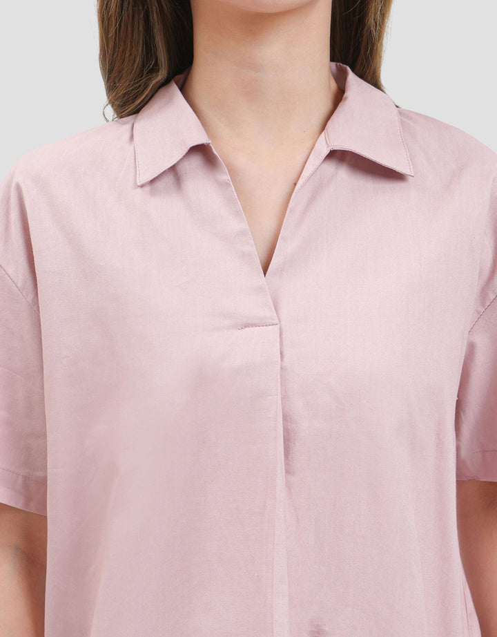 MxM Stripes Kemeja Lengan Pendek Wanita