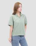 MxM Stripes Kemeja Lengan Pendek Wanita