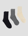 Cole Quarter Socks Rib Pack Of 3 Kaus Kaki Pria