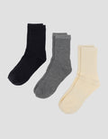 Cole Quarter Socks Rib Pack Of 3 Kaus Kaki Pria