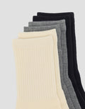 Cole Quarter Socks Rib Pack Of 3 Kaus Kaki Pria