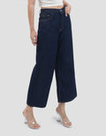 Connexion Mid Rise Crop Back Elastic Celana Kulot Wanita