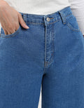 Connexion Mid Rise Crop Back Elastic Celana Kulot Wanita