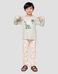 Little M Jersey Dino Track Setelan Piyama Anak Laki-laki