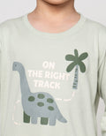 Little M Jersey Dino Track Setelan Piyama Anak Laki-laki