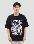 Nevada Universal Music Blink 182 - Style 3 Print Radio Kaos Oversize Pria