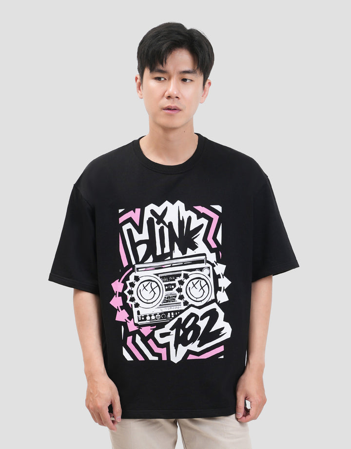 Nevada Universal Music Blink 182 - Style 3 Print Radio Kaos Oversize Pria