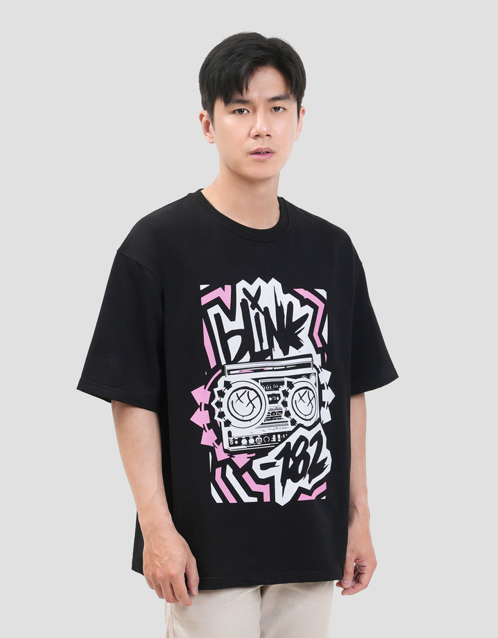 Nevada Universal Music Blink 182 - Style 3 Print Radio Kaos Oversize Pria
