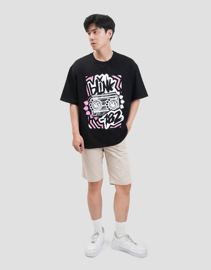 Nevada Universal Music Blink 182 - Style 3 Print Radio Kaos Oversize Pria