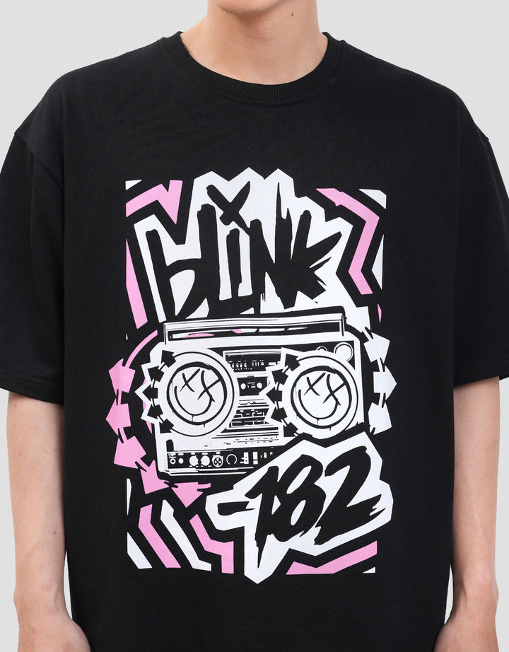 Nevada Universal Music Blink 182 - Style 3 Print Radio Kaos Oversize Pria