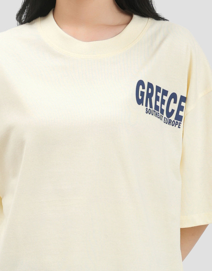Nevada Greece Kaos Oversize Wanita