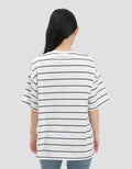 Nevada Stripe Kaos Oversize Wanita
