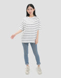 Nevada Stripe Kaos Oversize Wanita