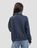 Nevada Fleece Raglan Cut W Collar Sweater Wanita