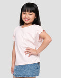 Suko Variasi Kerah Bulat Print Kaos Anak Perempuan