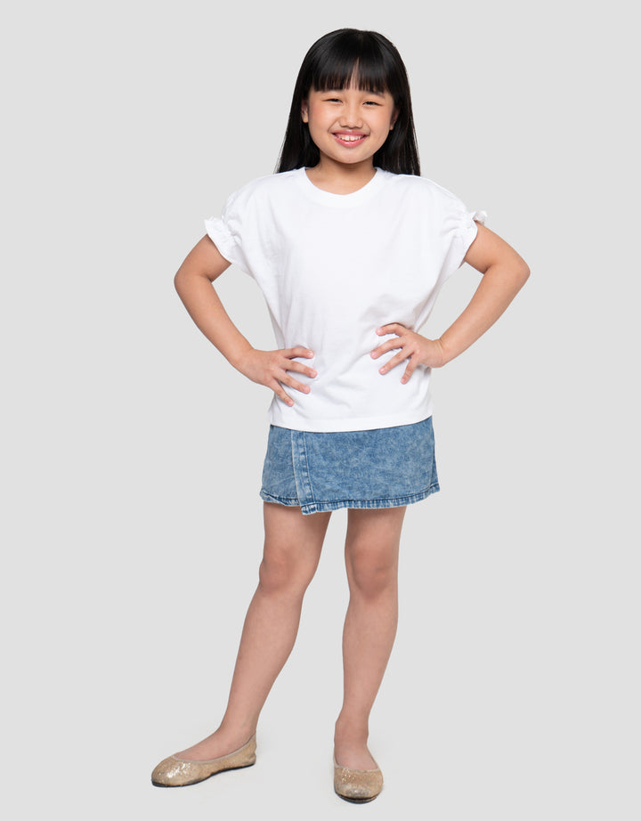Suko Variasi Kerah Bulat Print Kaos Anak Perempuan