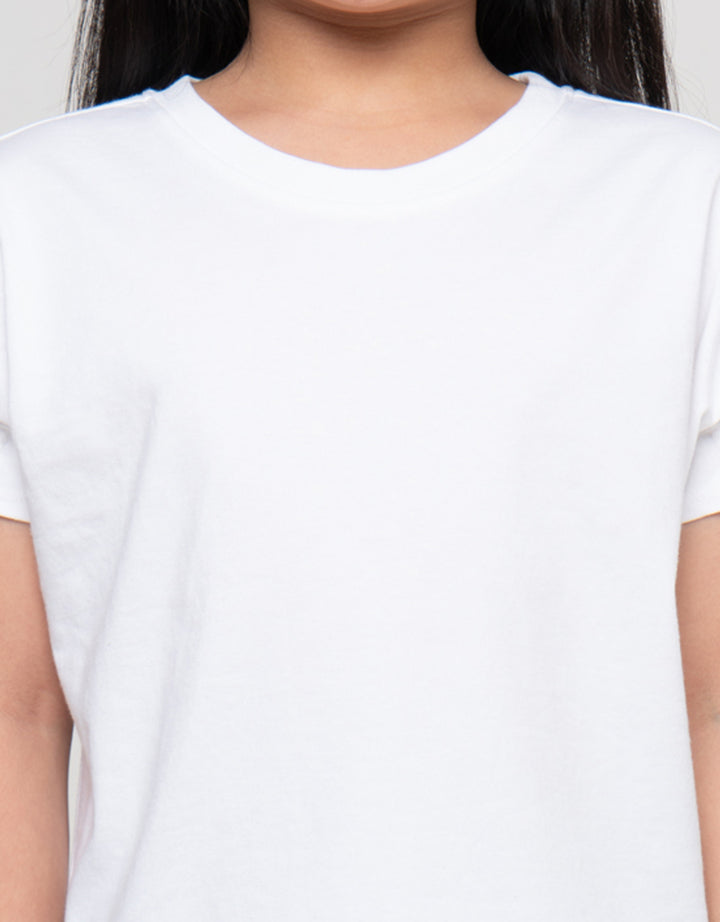 Suko Variasi Kerah Bulat Print Kaos Anak Perempuan