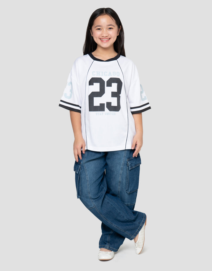 Nevada Number Kaos Oversize Anak Perempuan