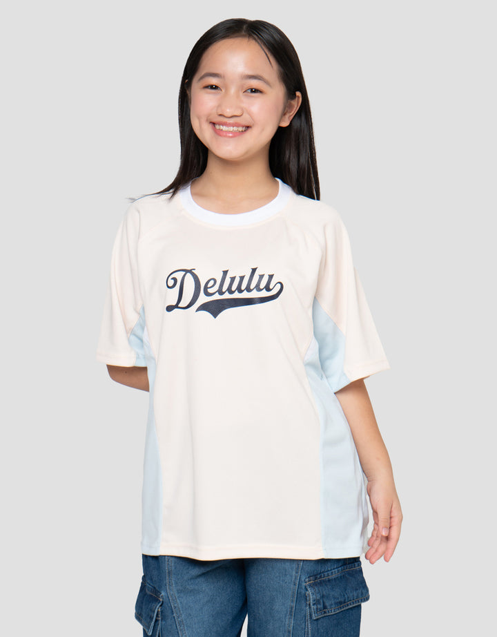 Nevada Delulu Kaos Oversize Anak Perempuan