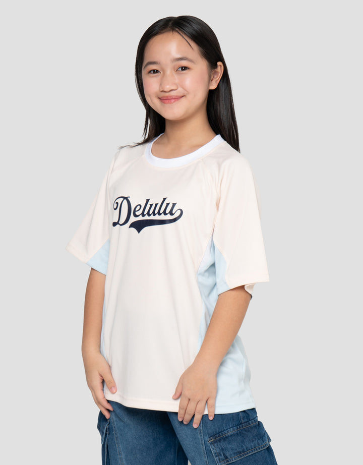Nevada Delulu Kaos Oversize Anak Perempuan