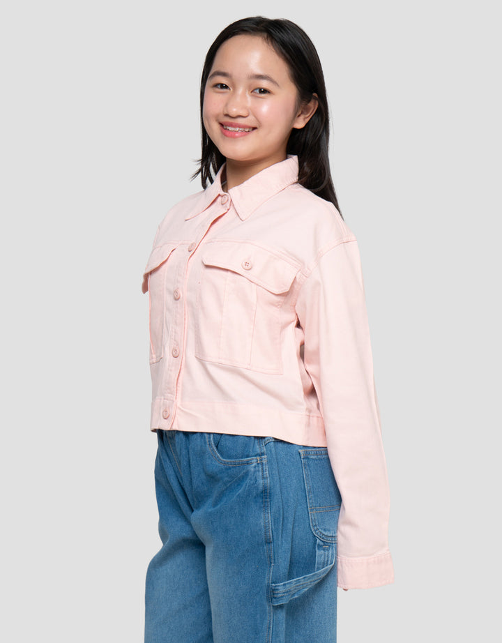 Nevada Basic Pocket Jaket Anak Perempuan